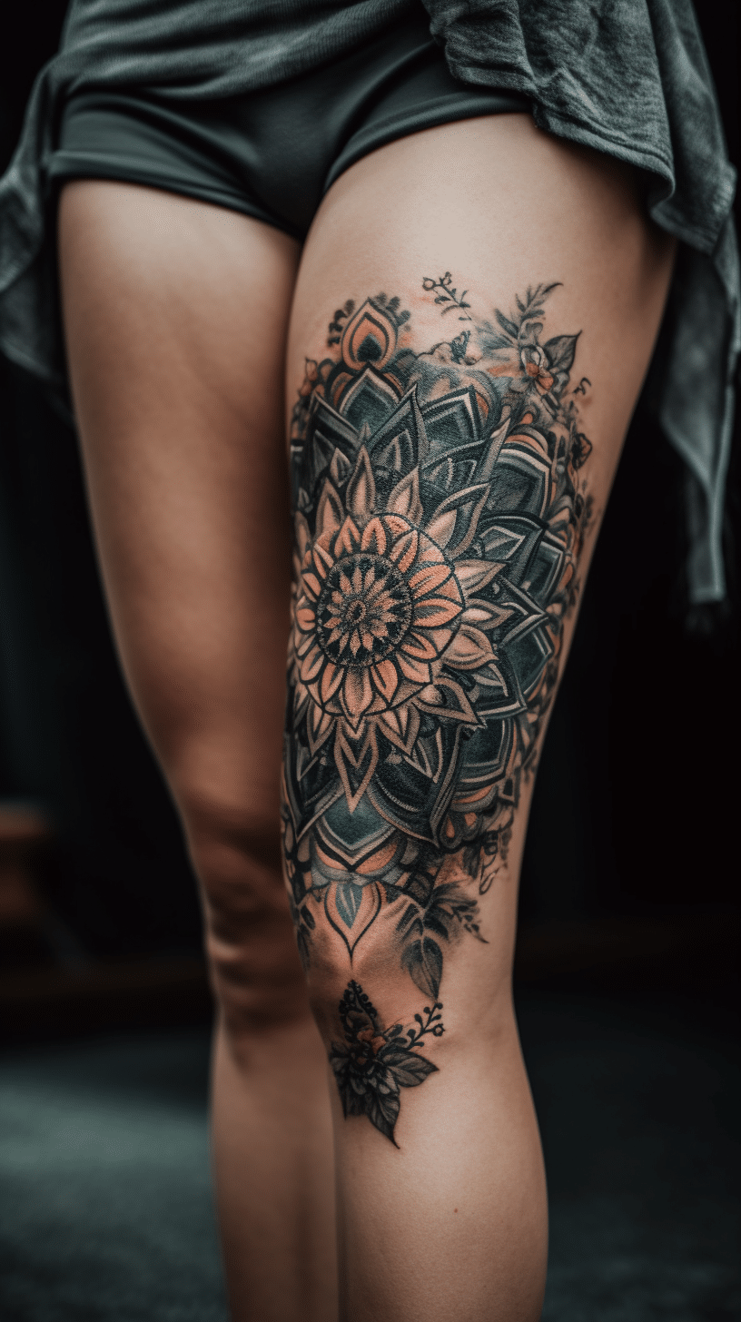 Aquarel mandala tattoo