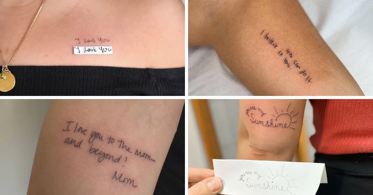 25 Handschrift Tattoos die je een leven lang bijblijven