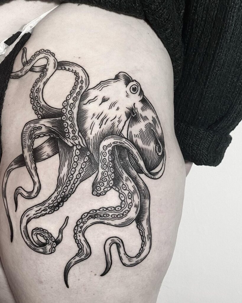 Elegante Octopus Tattoo Ontwerpen Ter Inspiratie