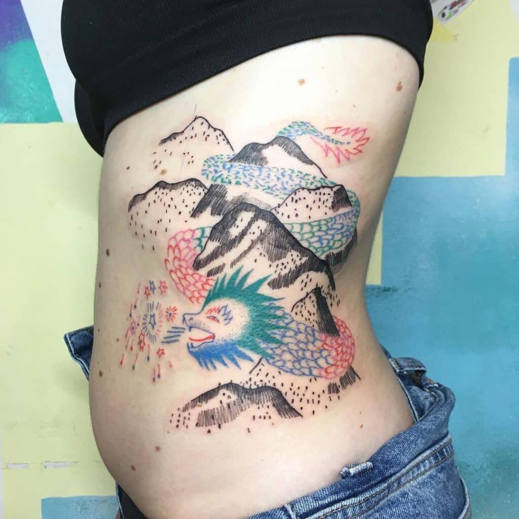 Draken Tattoo Ribben
