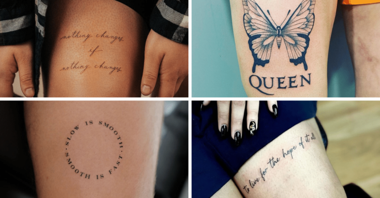 Citaat Op Dij Tattoo Ideeën: 21 Fantastische Opties