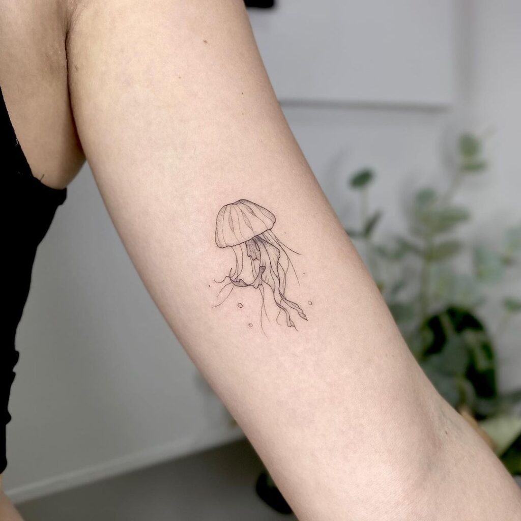 1. Een kleine kwal tattoo 