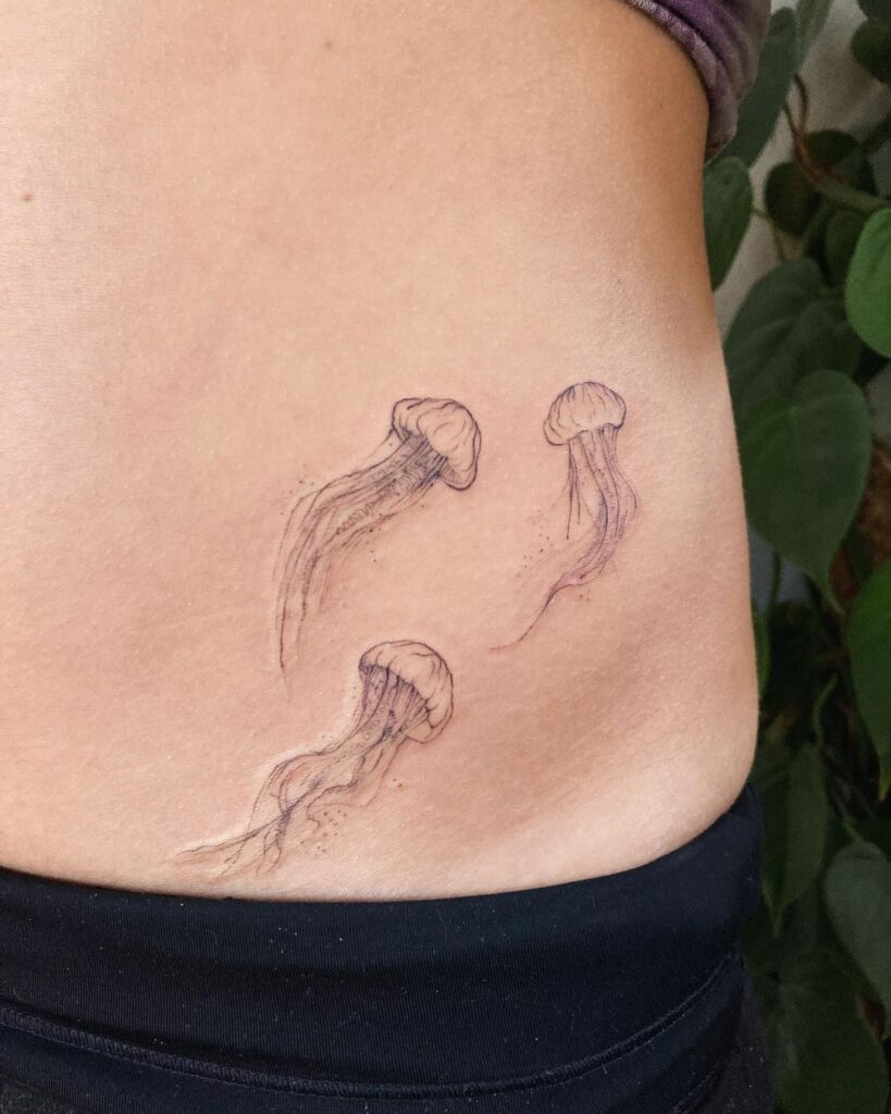 14. Een tattoo van een smak kwallen