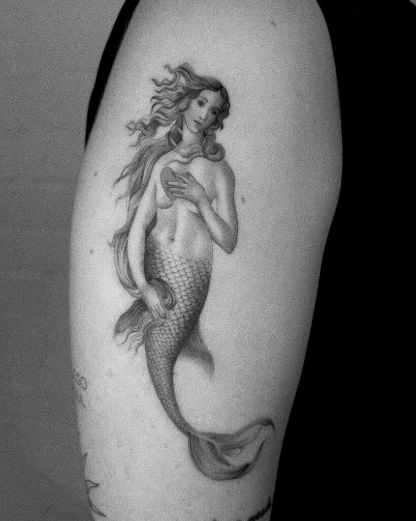 17. Een Venus zeemeermin tattoo 